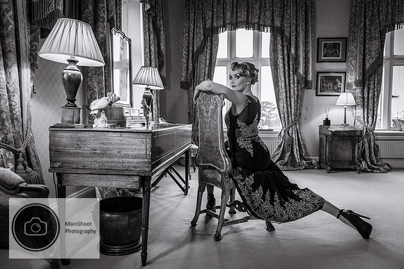 Lady of the Manor. This image is my take on a famous shot of Carla Bruni published in Vogue Italia.